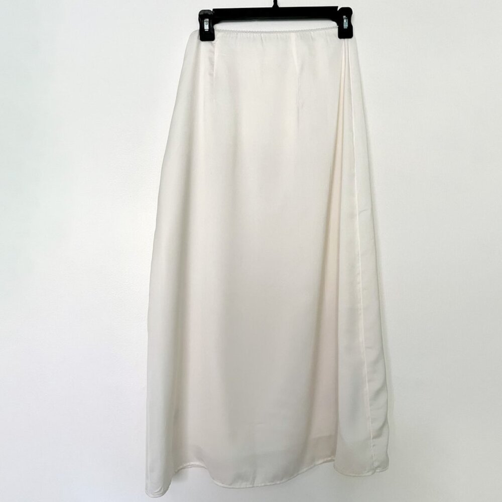 American Eagle Sz S Cream White High-Rise A-Line Midi Skirt